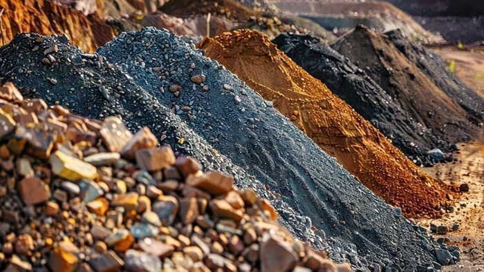 Iron ore stockpiles